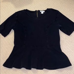Black peplum top